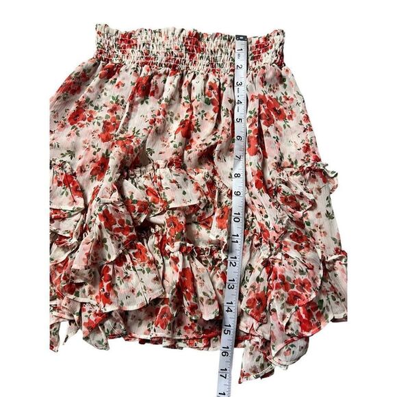 Misa Los Angeles Women's Poppy Allover Bella Chiffon Mini Skirt Size XS NWT - Picture 3 of 6